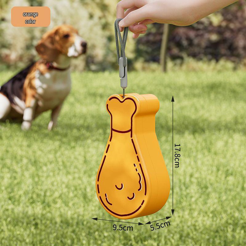 

Dual-Function Portable Pet Water and Food Cup - Chicken Leg Design
