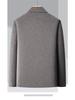 Men's Winter Wool Coat with Detachable Down Liner - Thickened, Double-Sided, Short, Lapel Style for Middle-Aged Men
