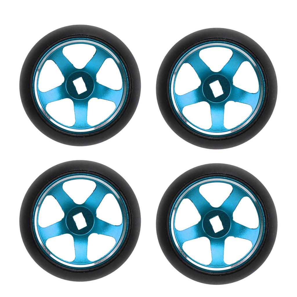 4PCS RC Drift Tires Aluminum Alloy RC Tires and Wheels Set for Wltoys K989 K969 P939 28413 1 28 RC Cars Blue