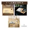 Folding Car Table, Car Desk, Car Folding Table, 5 Height Angle Adjustment, Wooden Board, Compatible with Laptops, Includes Drink Holder, Compatible