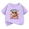 Streetwear Capybara Design T-Shirt Bedrucktes T-Shirt Sommerkleidung für Mädchen Kurzarm Tops T-Shirts Niedliche Mädchenkleidung