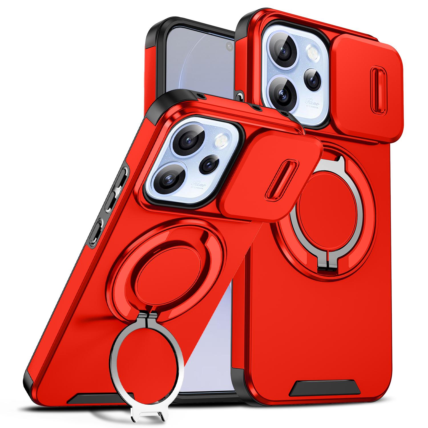 

For Oppo Reno15 F Case OPPO Reno15 FS Cover Reno 15F FS Magnetic Ring Armor Slide Camera Lens Case Magsafe Wireless Charge Cover OPPO Reno15 FS 5G