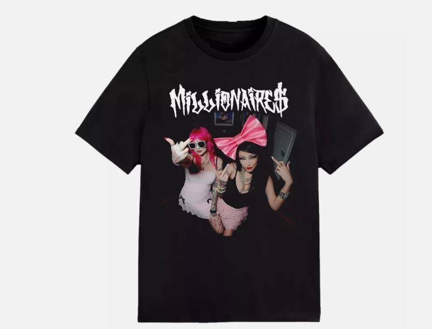 NEW MILLIONAIRES Band 2024 Short Sleeve Black All Size Shirt