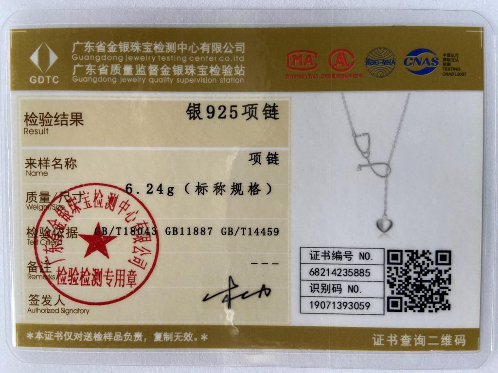 Náhrdelník srdce 925 ze stříbra večírek Módní šperky