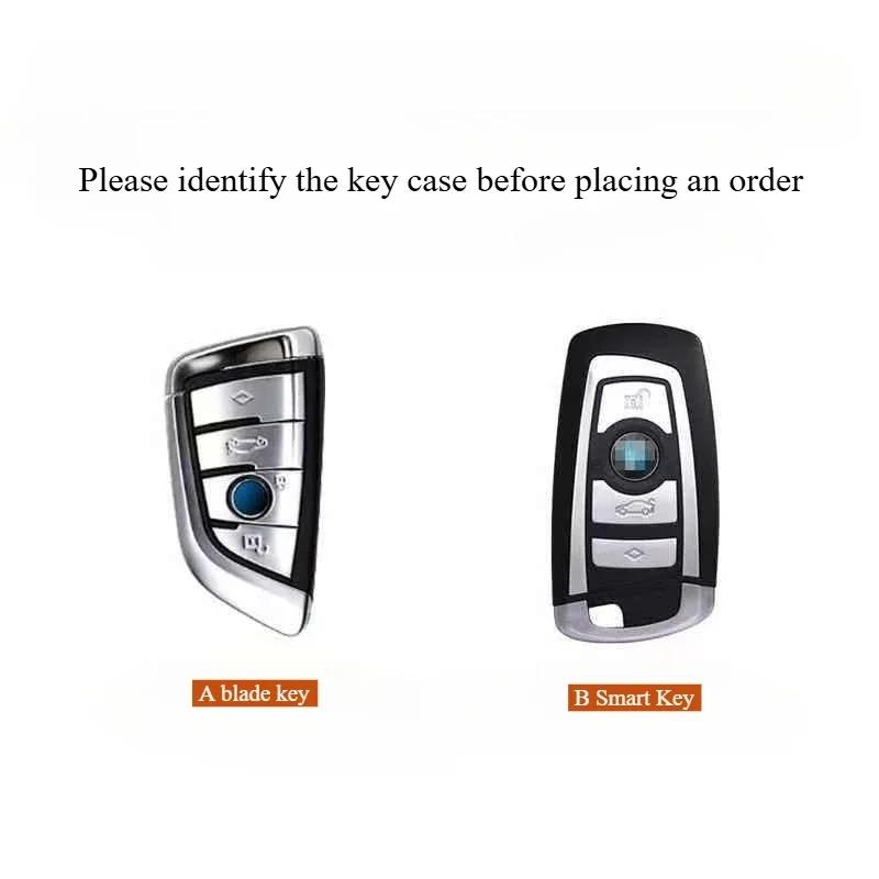 Interior Mouldings Car Key Case Cover Bag For Bmw F20 G20 G30 X1 X3 X4 X5 G05 X6 X7 G11 F15 F16 G01 G02 F48 Accessories Holder S
