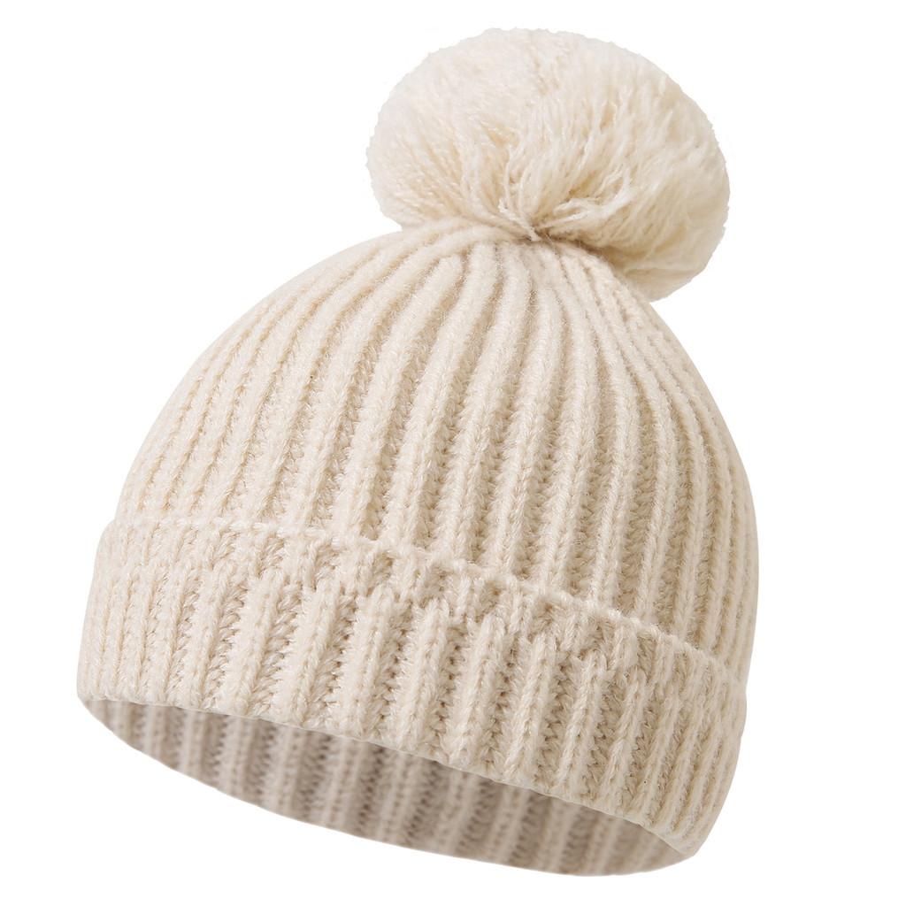 Baby Winter Hat Pom Pom Knitted Beanie Warm Newborn Infant Cap Boys Girls Toddler Photography Props Autumn Clothes Accessories 0-12 Months