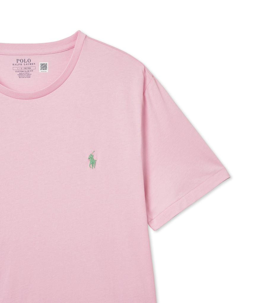 POLO RALPH LAUREN Custom Slim Ronde Hals T-shirt - Roze