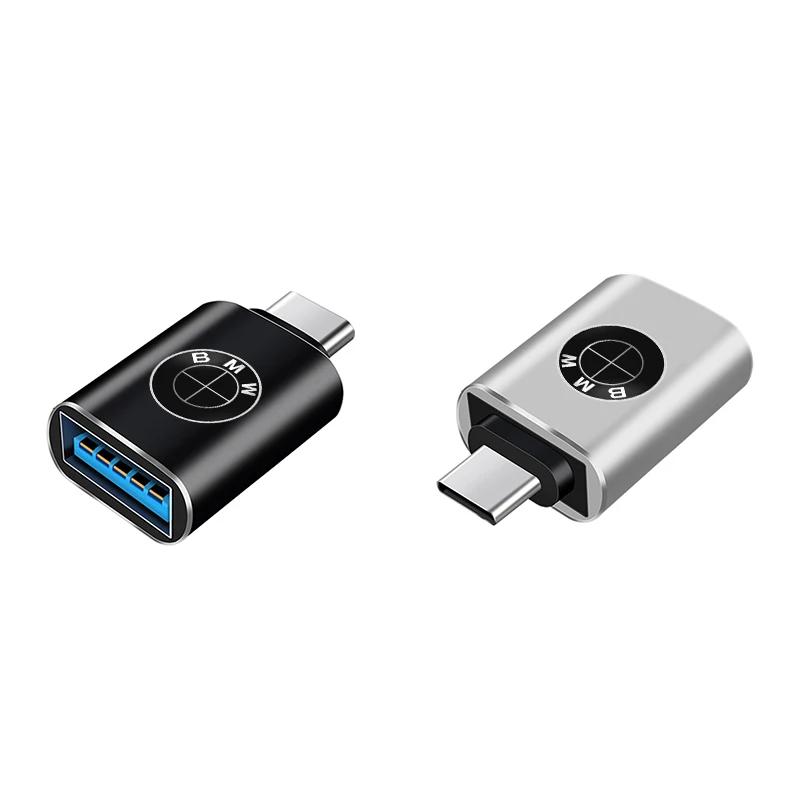 WMV2 New USB 3.0 Type-C Car Data Adapter Type C 10A OTG USB C Male To USB For BMW E46 E39 E90 E36 F30 F10 E34 E30 F20 E92 M3 M4 X5 X6