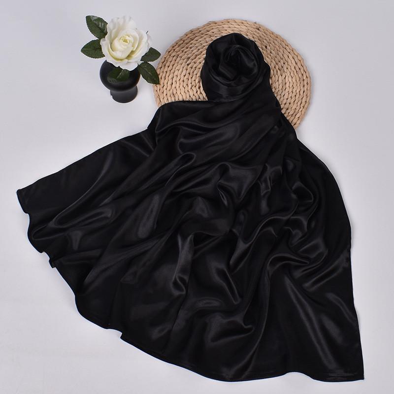 90cm Silk Scarf Scarftop Headwraps For Woman Fashion Four Seasons Hair Accessories Hijab Foulard Bandana Femme Headscarf