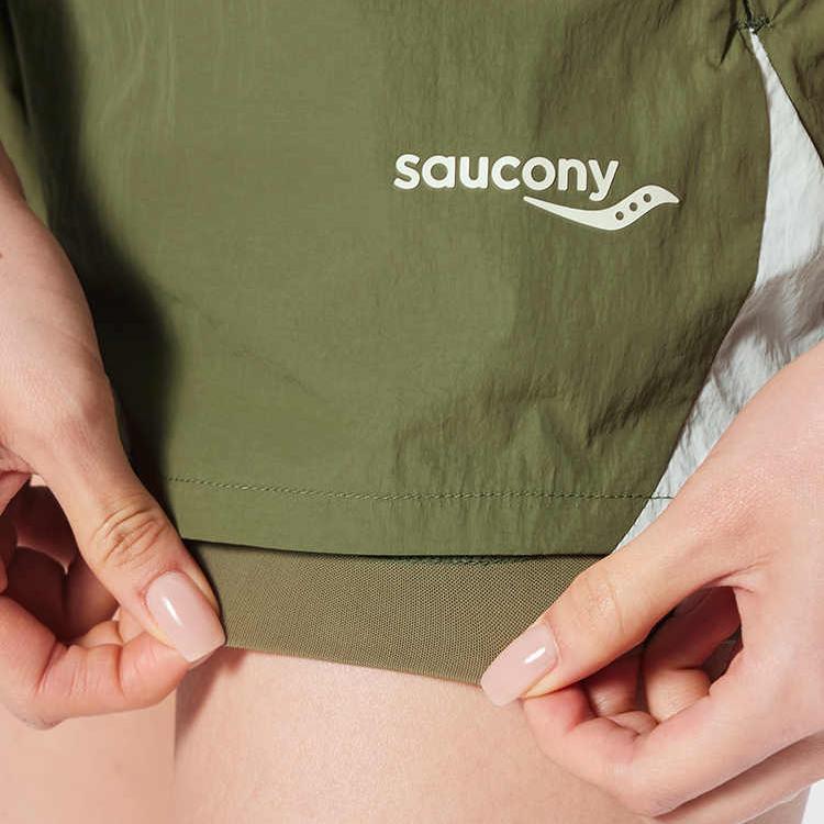 Saucony SS25 Comfortable Minimalist Lace-Up Casual Shorts Unisex Shorts Bamboo-Green SA1259DP51L-GE189
