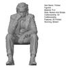 3D Printed Thinker Figurine, Small Upset Clown Shelf Sitter for Living Room Bookshelf Office Desktop Decor