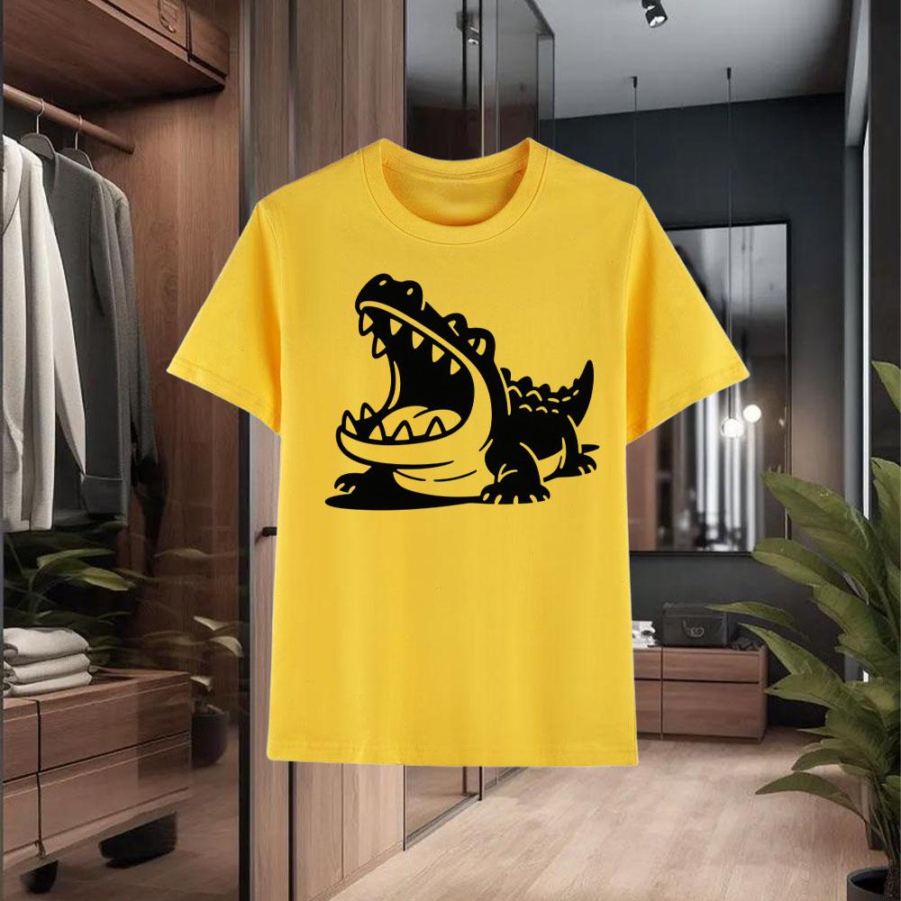 Men's Short - Sleeved T - Shirt Made of 100% Pure Cotton Summer-Appropriate Style with Loose Fit Realistic Simple Design Style