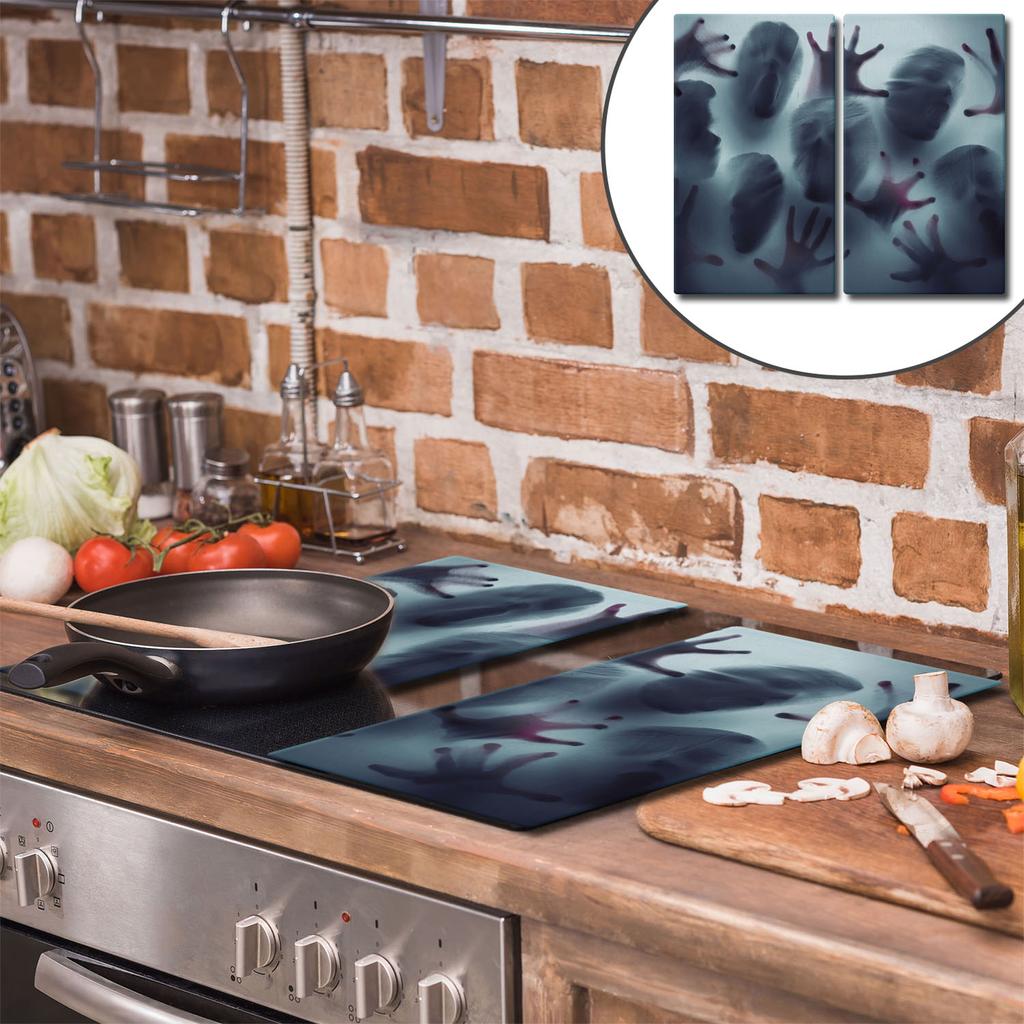 GLASS CUTTING BOARD 2x 30x52 PEOPLE