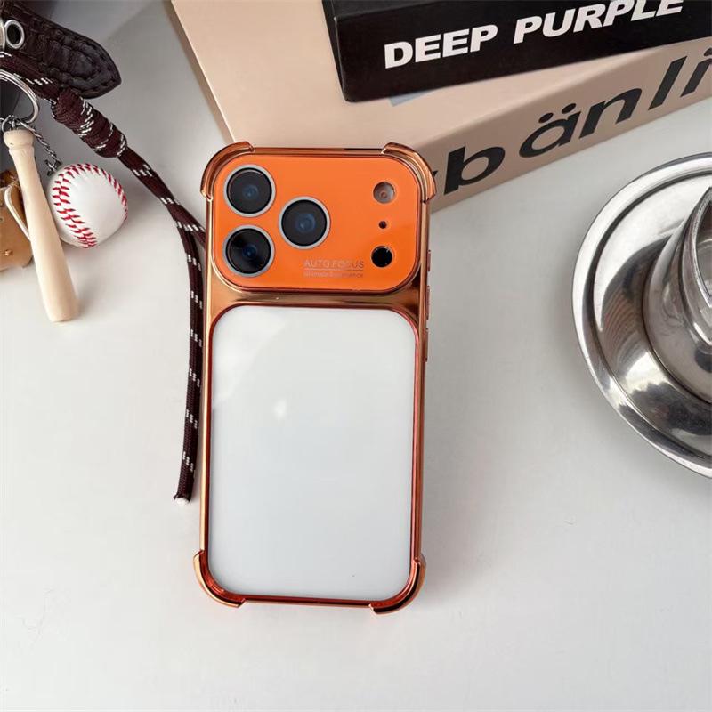 iPhone 17 Pro Case with Large Window & Transparent Back for 16 Pro, Electroplated 15 Pro, and 14 Pro