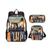 Haikyuu backpack pencil case shoulder bag 3Pcs Set printed new large capacity student boy and girl best birthday gift for school