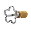 Zinc Alloy Biscuit and Dumpling Edge Embossing Cutter with Wooden Handle