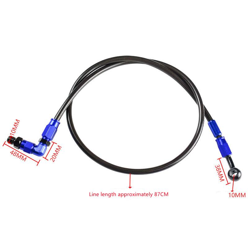 Universal Motorcycle Brake High-Pressure Steel Throat Clutch Oil Hose Line Pipe Hydraulic Reinforced Braided Hose