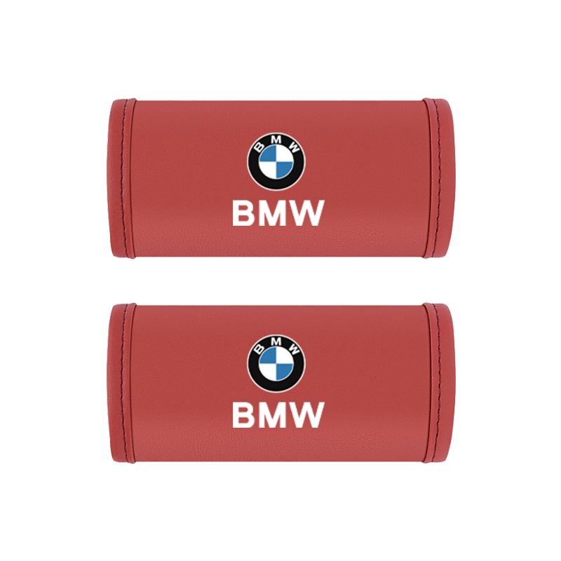DJSA5 2Pc Car Anti Slip Pull Glove Car Leather Handle Protector Cover sticker For BMW F20 E60 E34 G30 E48 F30 X3 Performance M F40 E90