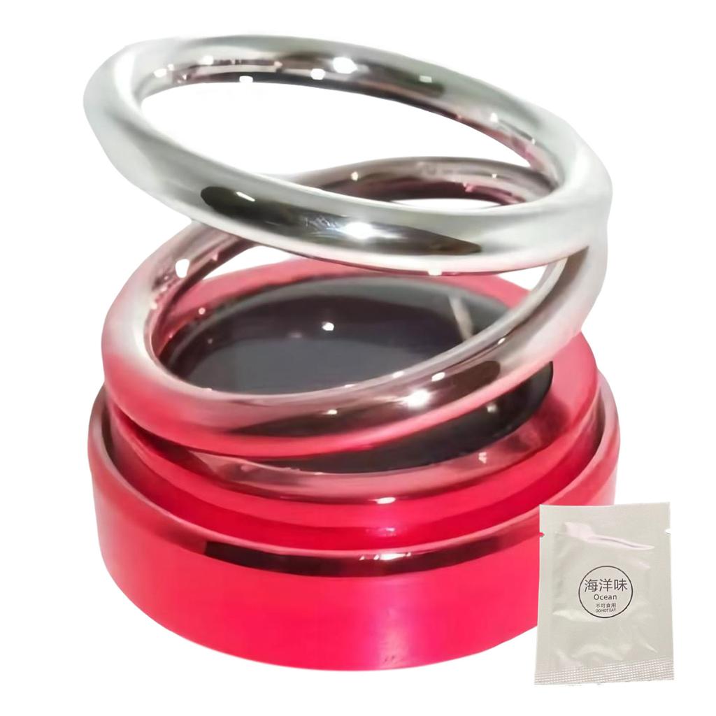 Auto-Aromatherapie, Auto-Solarenergie, rotierender Lufterfrischer, Doppelring, Innendekoration, Zubehör, Diffusor für Auto und Zuhause