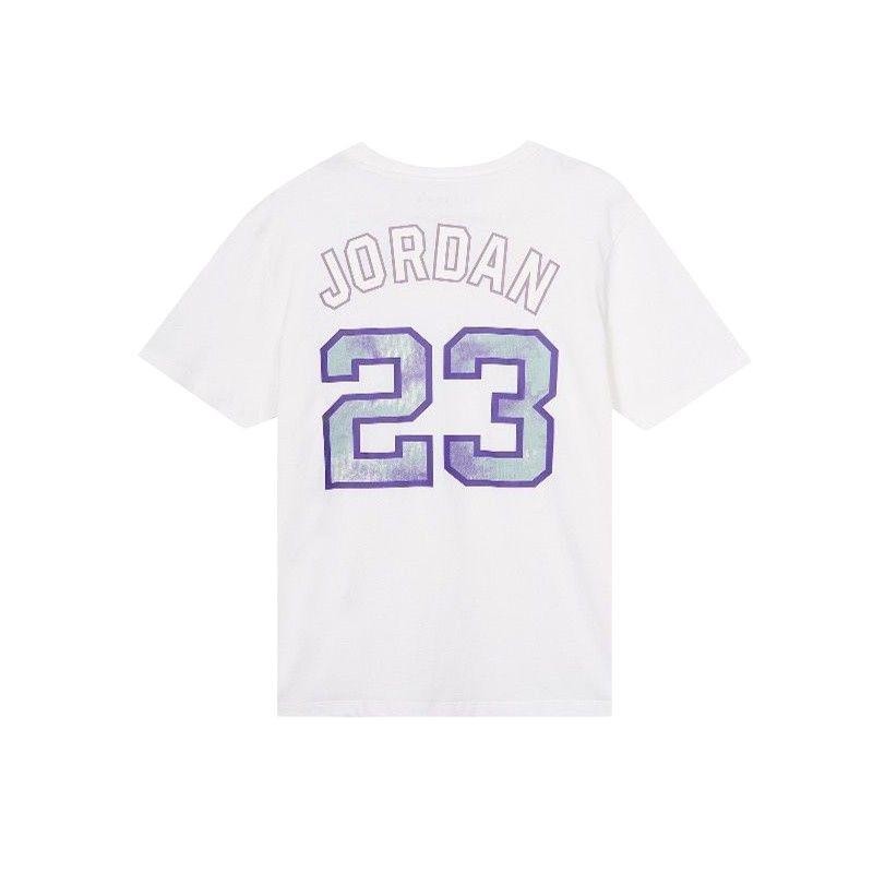 Air Jordan Sport DNA Solid Color Logo Alphabet Numeric Printing Short Sleeve White Men s DO8899-100 XXL