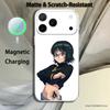 H-HunterS S-ShizukuS Magnetic Wireless Charging Transparent White Phone Case For iPhone 17,16,15,14,13,12,11,Pro,Max,Plus