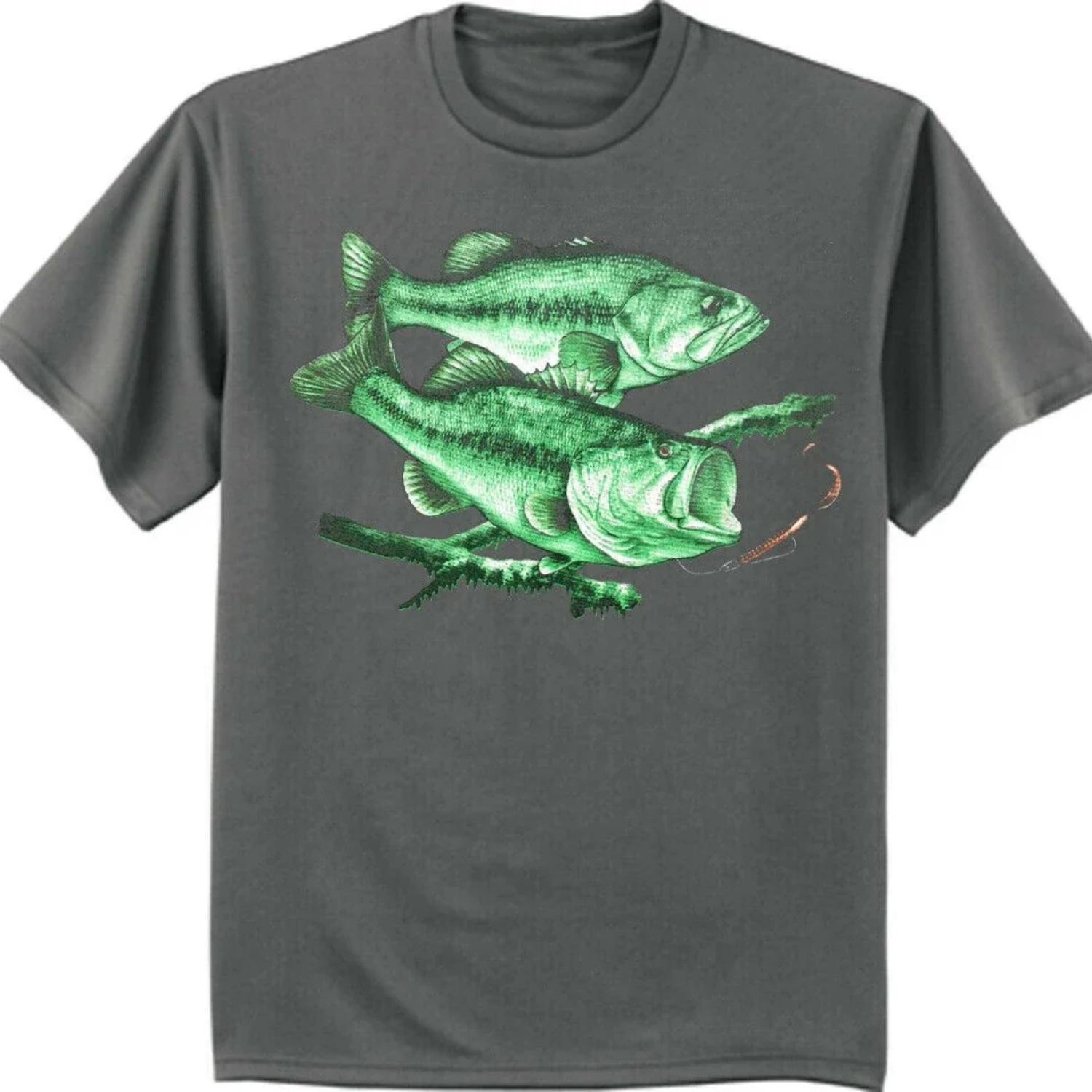 

Bass Fishing T Shirt XXXXXL чорний