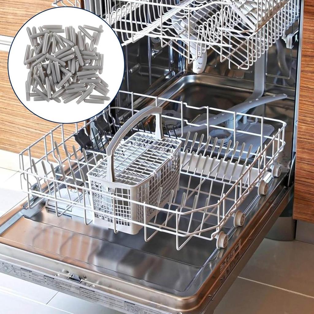 100Pcs Protective Dishwasher Rack Cap Tip Tine Cover Wire Thread Protector Round End Cap For Kitchen Gasket Hardware Sealing