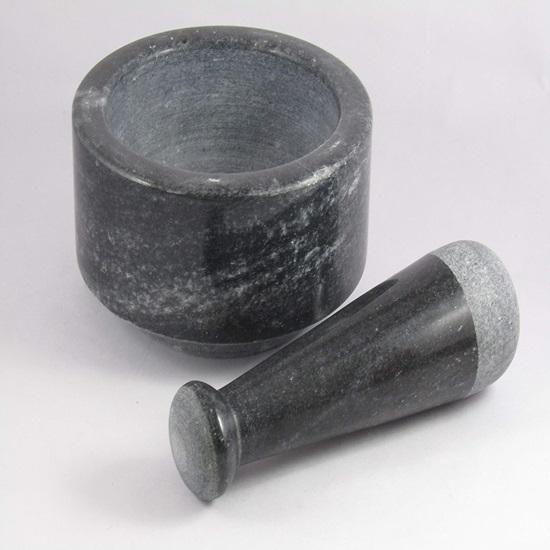 Mortar Pestle Rasnita din piatra naturala pentru condimente, condimente, paste guacamole