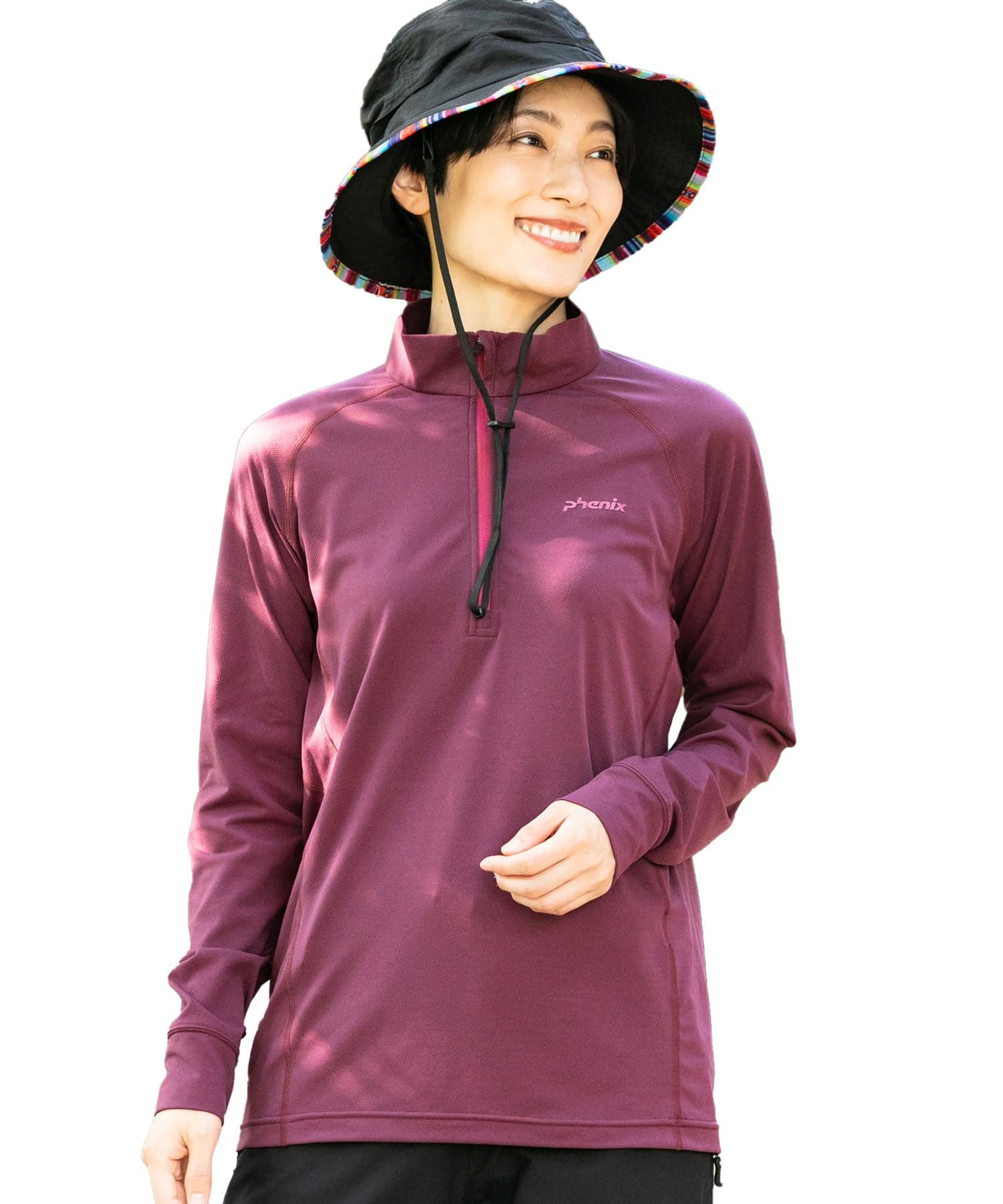 

Phoenix Half Zip Long Sleeve POW25LS31 Magenta T-Shirt (PH8300)