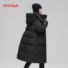 YAYA Women's 2025 Winter Mid-Length Hooded Down Jacket