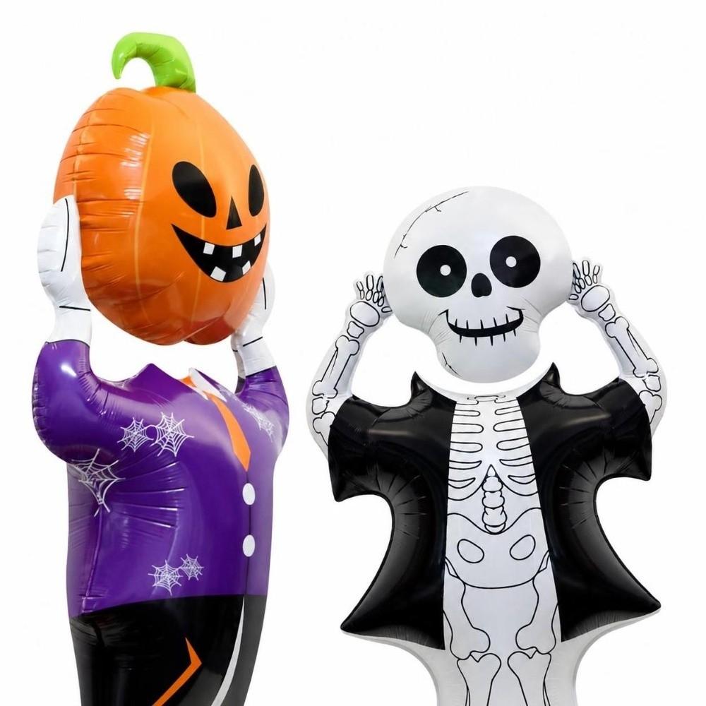 Skull Design Vertical Balloon Pumpkin Design Halloween Balloon  Halloween Party