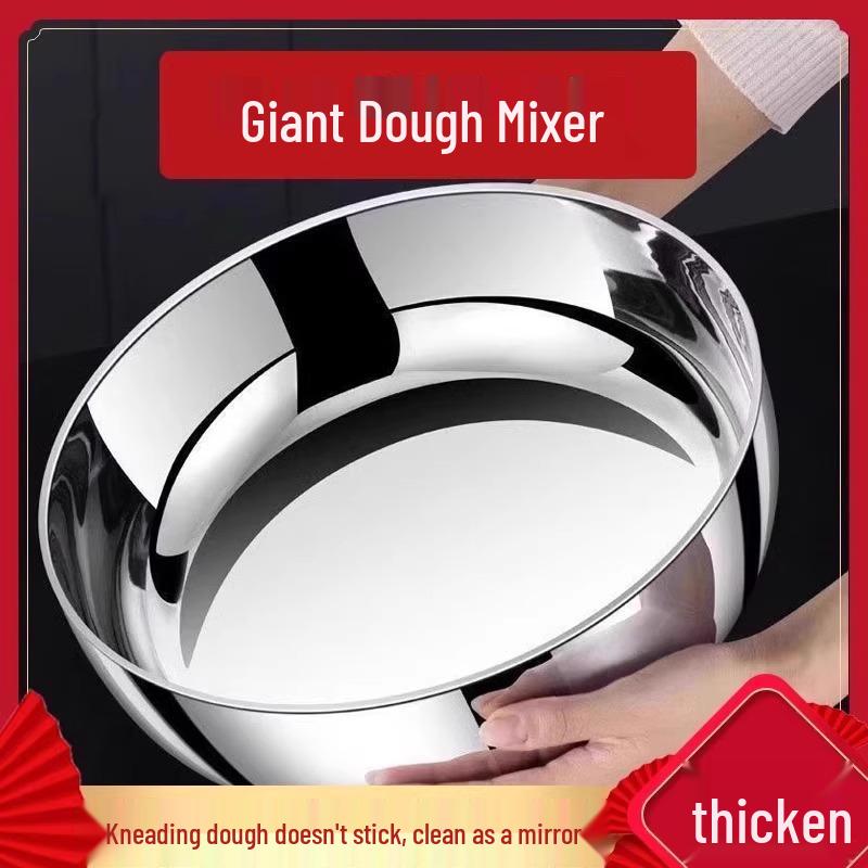 Newcomer Discount: Thickened Stainless Steel Mixing Bowl & Soup Pot for Kitchen