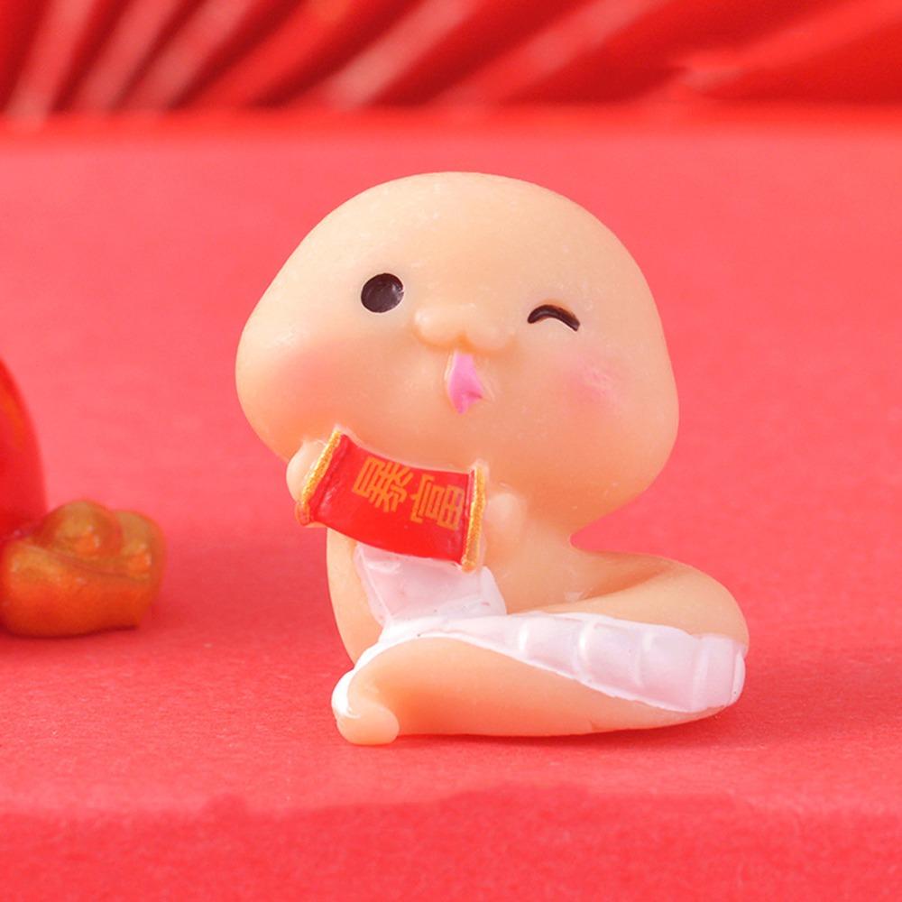 Zodiac Snake New Year Snake Statue Cute Small Snake Ornament Home Office Accessories