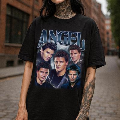 Angel Buffy The Vampire Slayer Printed Tshirt Womens SpringSummer Fashion Trend Pure Cotton Top Neutral Short Sleeve Tshirt