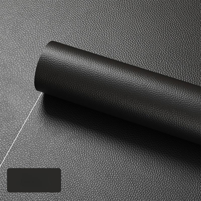 1PC 1mx30cm Self-Adhesive Leather Upholstery For Car Seat Sofa Chair Black Leather Repair Patches Refurbish Hole Artificial