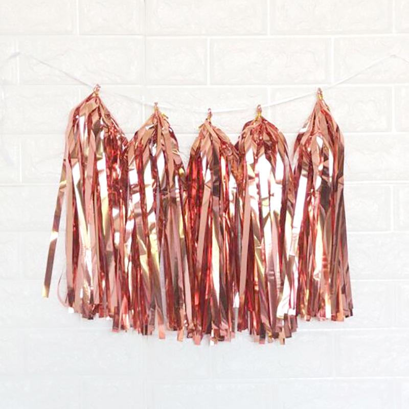 35cm DIY Paper Tassels for Children's Birthday, Wedding, or Festival Decorations - 5pcs/pack