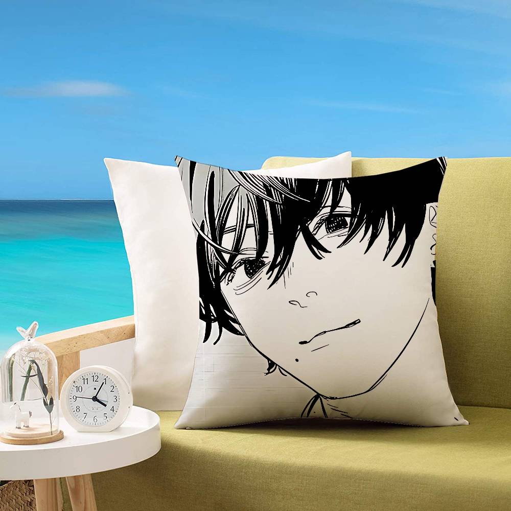 Cchainsaw Man Yoshida Cute Customizable Square Pillowcases Stylish And Soft Perfect For Beds Cars And Sofas