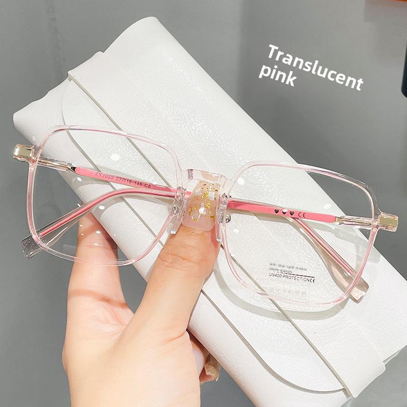 Ultra-Light Brown Square Myopia Glasses for Women with Degree Lenses, Thin Frame Without Makeup