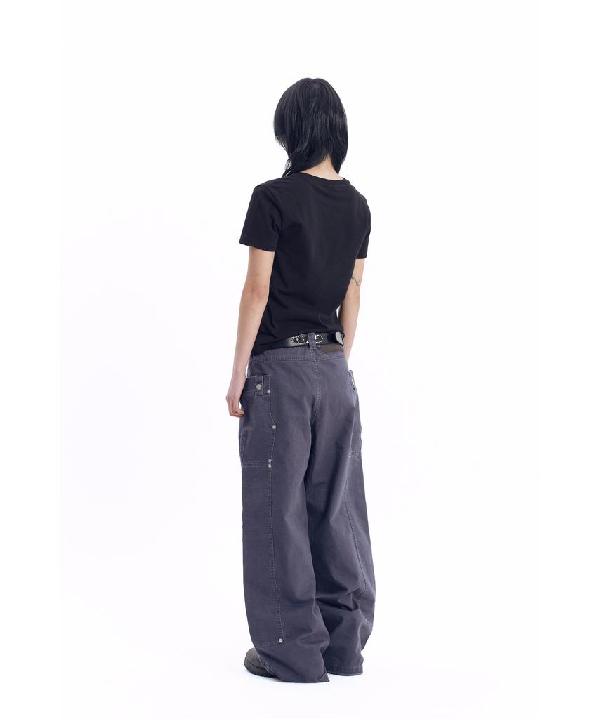 AAKAM Walt Panel Cotton Pants (Navy)