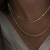 Chic Shiny Silver Color Gift Snakebone Chains Jewelry Accessories Clavicle Chain Necklaces Pendants
