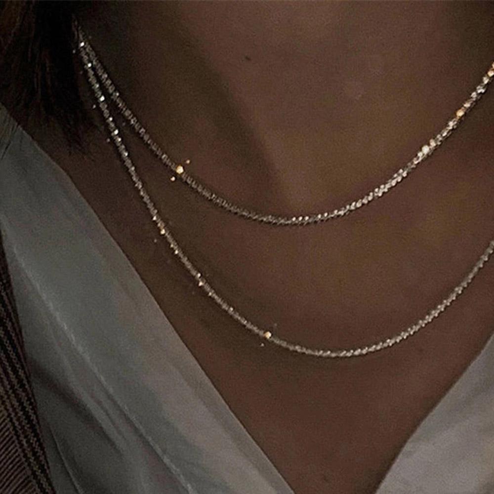 Silver Color For Women Gift Necklaces Pendants Jewelry Accessories Clavicle Chain Snakebone Chains