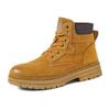 Khaki Mode Herren Motorradstiefel Lässige Plateau Arbeitsstiefel Mann Outdoor Street Biker Schuhe Herren Leder Stiefeletten für Herren