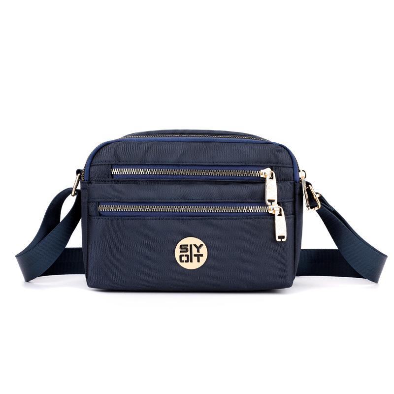 

New women s fashion trend shoulder bag fashion contrast messenger bag nylon mobile phone change bag