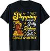 Stepping Into My July Birthday Afro Woman Religious Bday T-Shirt
