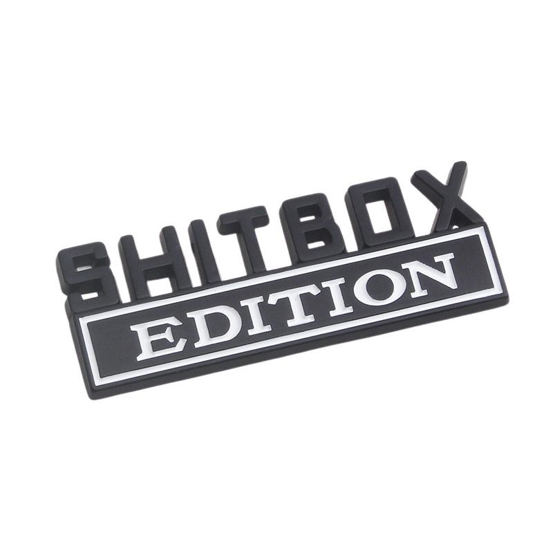 Auto 3D kovové chromové samolepky emblém SHITBOXEDITION odznak auto zadní kufr boční karoserie škrábance stylingové samolepky auto doplňky