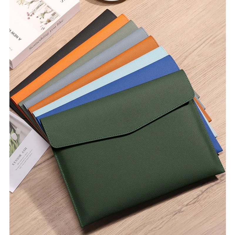 1 шт. Модная кожаная сумка для документов формата А4, высококлассная сумка для документов, сумка для информации, водонепроницаемая, для бизнеса, офиса, с застежкой-кнопкой, утолщенная сумка для хранения