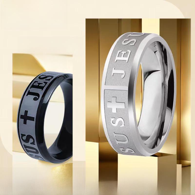 High-End Men's Stainless Steel Hip-Hop Ring - No Fade Titanium Steel Jewelry