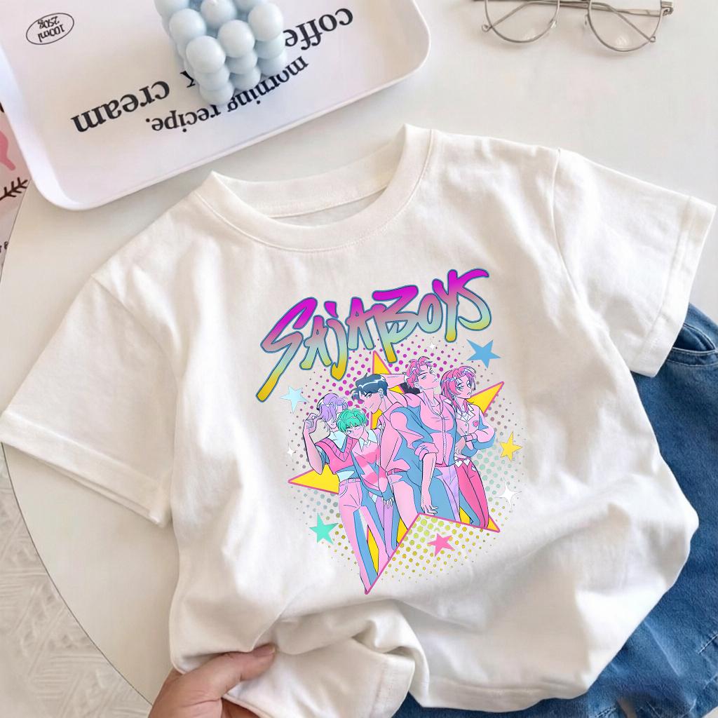 2026 hotselling boy witch hunter group cartoon print new shortsleeved summer casual comfortable childrens clothing