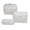 Large Capacity Travel Cosmetic Bag Portable Polyester Cotton Toiletry Bag Multifunctional Storage Pouch for Makeup Toiletries Business Trip