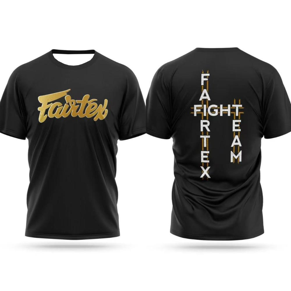 Pánské tričko z čisté bavlny Bojový oblek Fairtex Potisk Sportovní Pohodlné Prodyšné Volné Krátký rukáv Dámský top